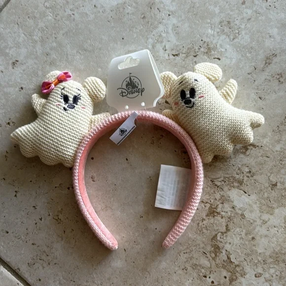 2025 Disney Parks Mickey & Minnie Mouse Ghost Ear Headband - Picture 3 of 7